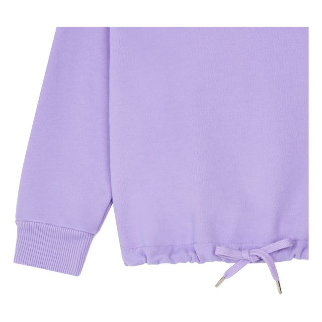 Organic Fleece Girls Tie Sweatshirt | Mauve