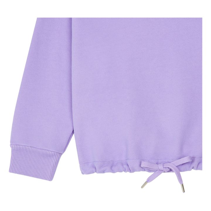 Organic Fleece Girls Tie Sweatshirt | Glicine- Immagine del prodotto n°1