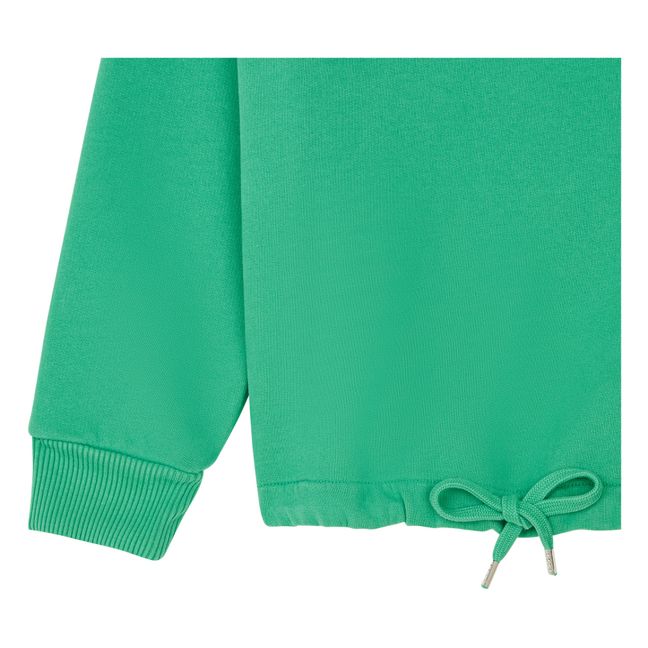 Jersey orgánico Molton Tie para niña | Verde