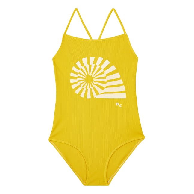 Bobo Choses x Smallable Exclusive - Shell Print One-piece Swimsuit | Gelb