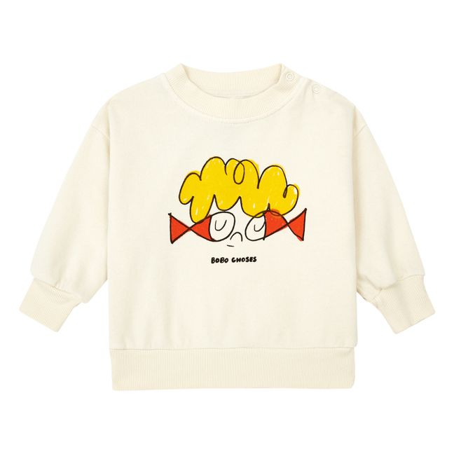 Bobo Choses x Smallable Exclusive - Organic Cotton Fish Baby Sweater | Ecru