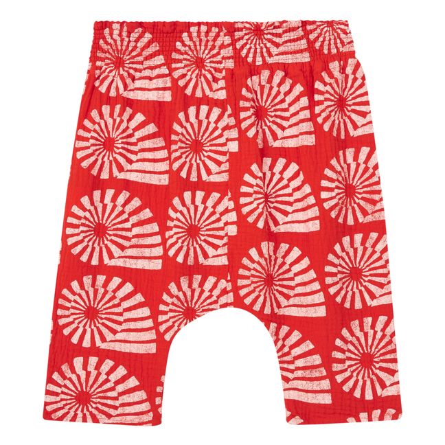 Bobo Choses x Smallable Exclusive - Organic Cotton Shell Print Harem Pants | Rosso