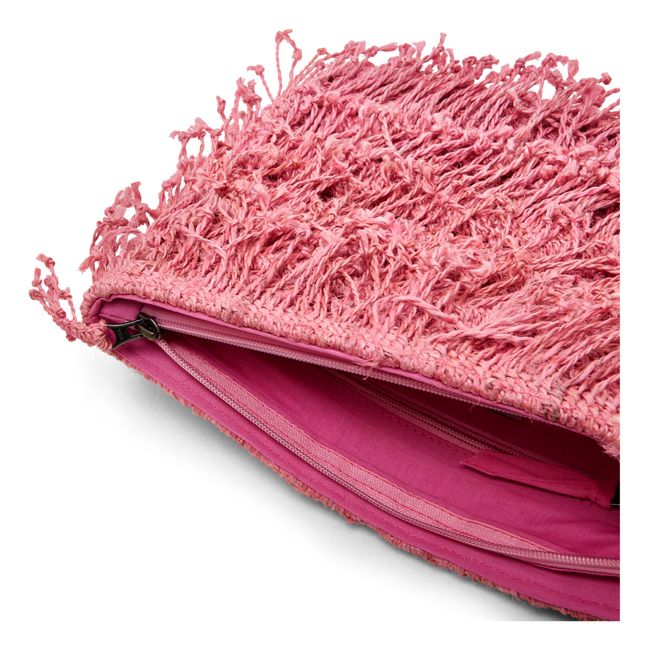 Pochette Jute Macramé | Rose