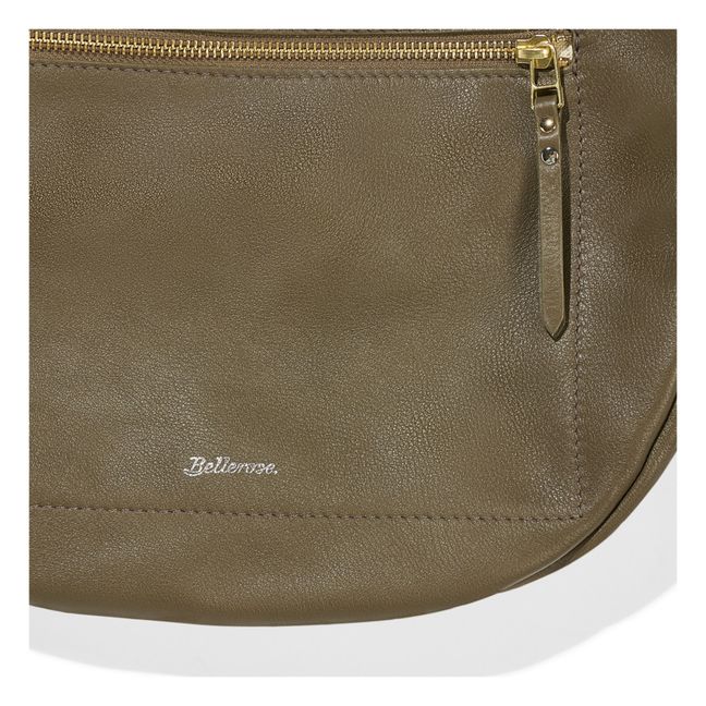 Borsa Souply in Pelle - Collezione Donna | Verde militare