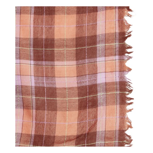 Soli Wool Carreaux Scarf - Women's collection | Rust