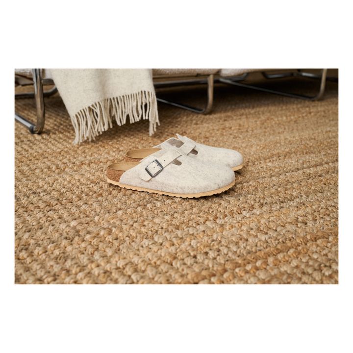 Clogs Boston Wolle Schuh Normal | Grauweiß- Produktbild Nr. 1