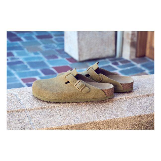 Mules Boston Chaussant Normal | Vert kaki clair