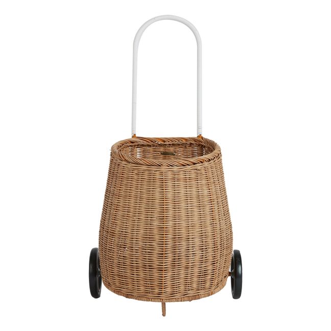 Cesta con ruedas adulto de mimbre Luggy