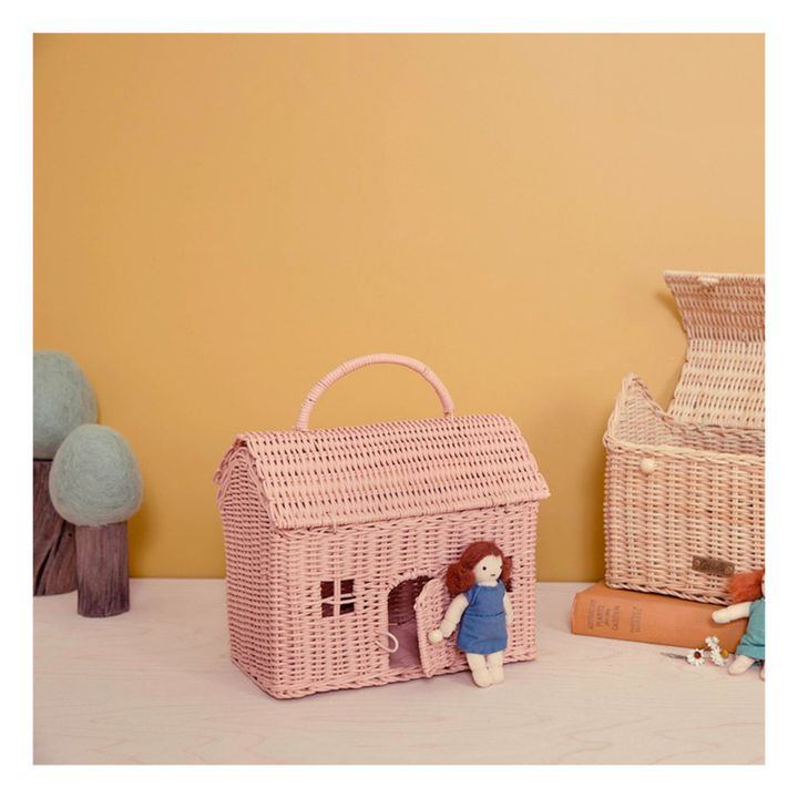Casa Wicker Bag | Pink- Product image n°1
