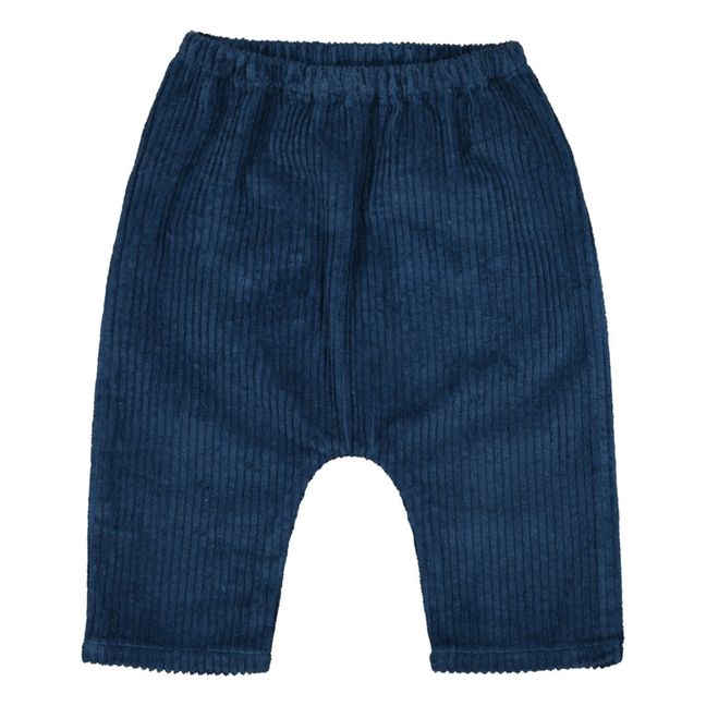 Sarouel Velours Côtelé Jungle | Bleu marine