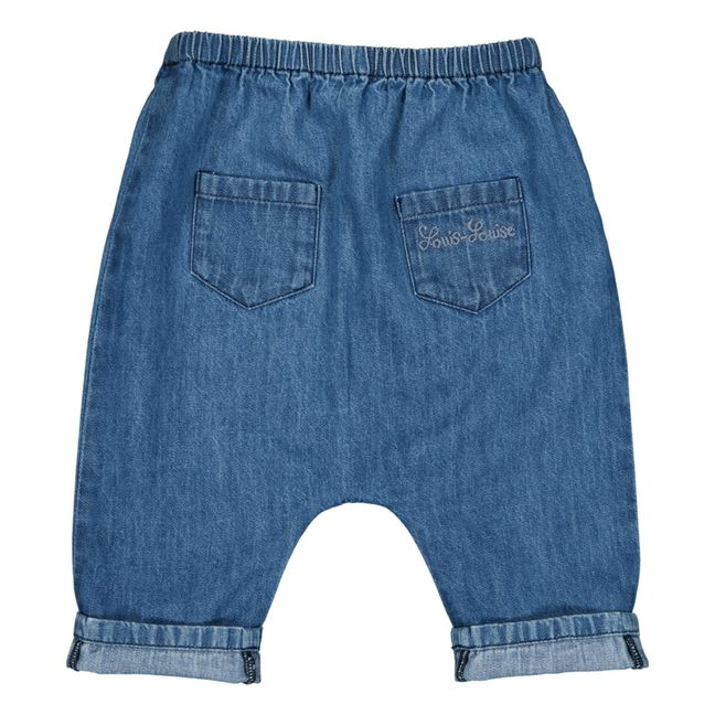 Pantalones sarouel de cambray Jungle | Vaquero