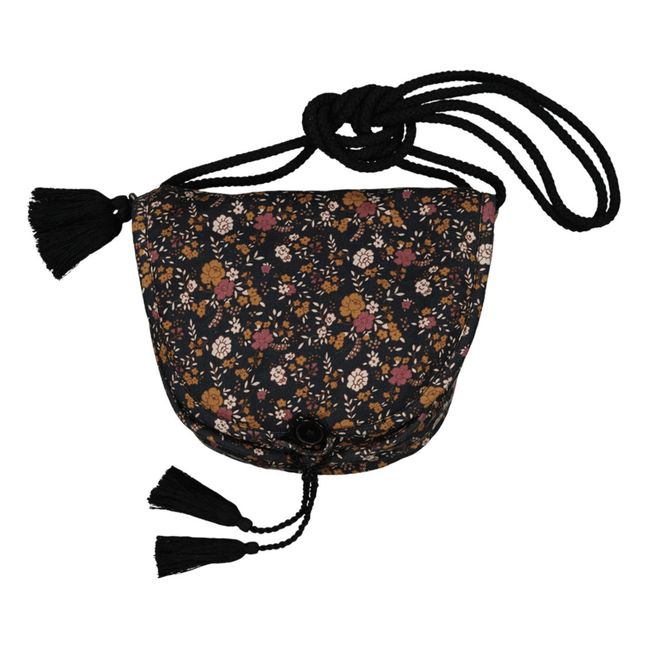 Borsa Brigitte a fiori | Nero
