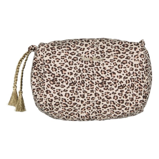 Neceser de baño de leopardo | Chocolate