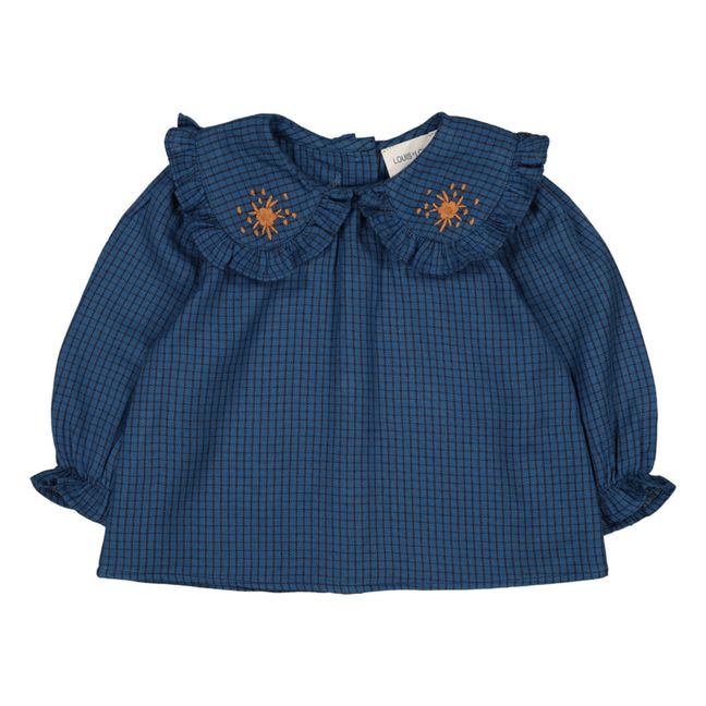 Blouse à Carreaux Nini | Bleu marine