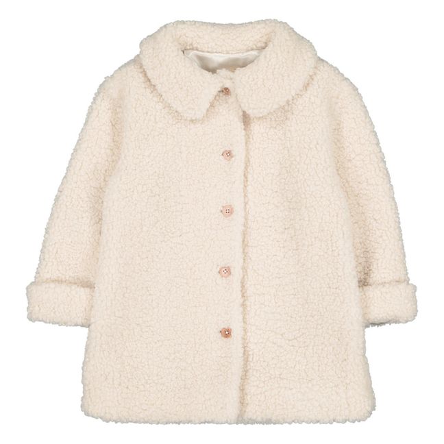 Manteau Façon Fourrure Mouton | Ecru