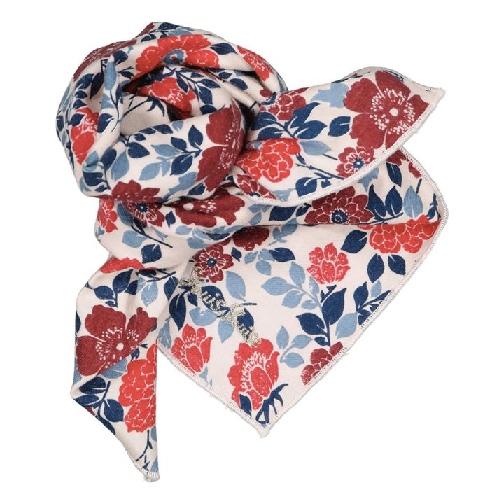 Foulard Fleuri Synthétique - Neuf Sans étiquette - Accessoire Femme