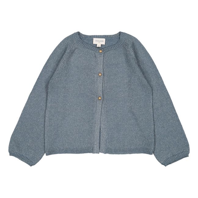 Cardigan Lurex Gulsah | Bleu gris