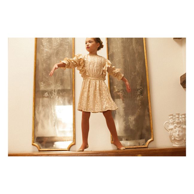 Robe Léopard Lurex Olympia | Doré