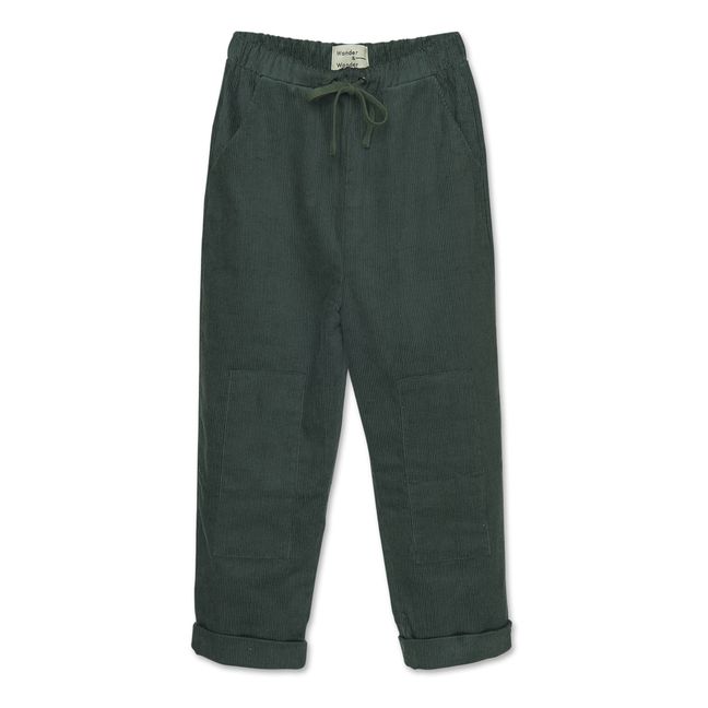 Plain trousers | Chrome green