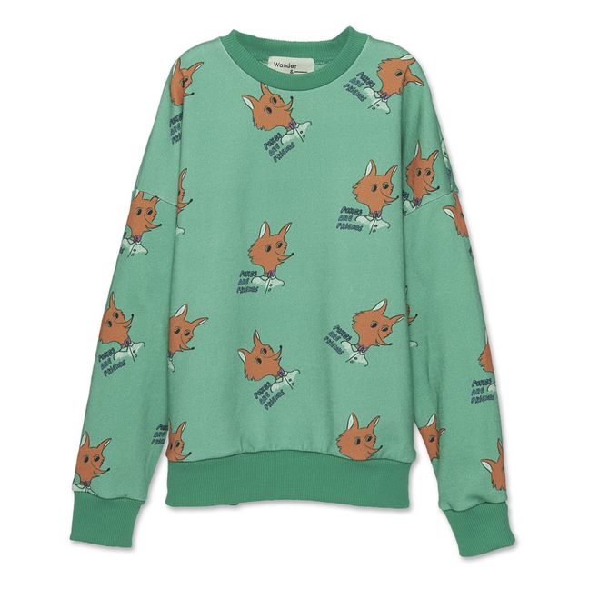 Organic cotton sweatshirt Fox | Green