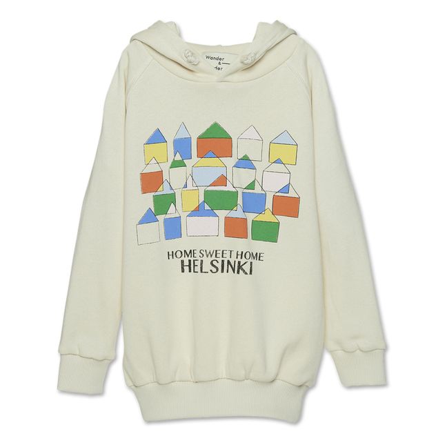 Sweat à Capuche Coton Bio Maison | Ecru
