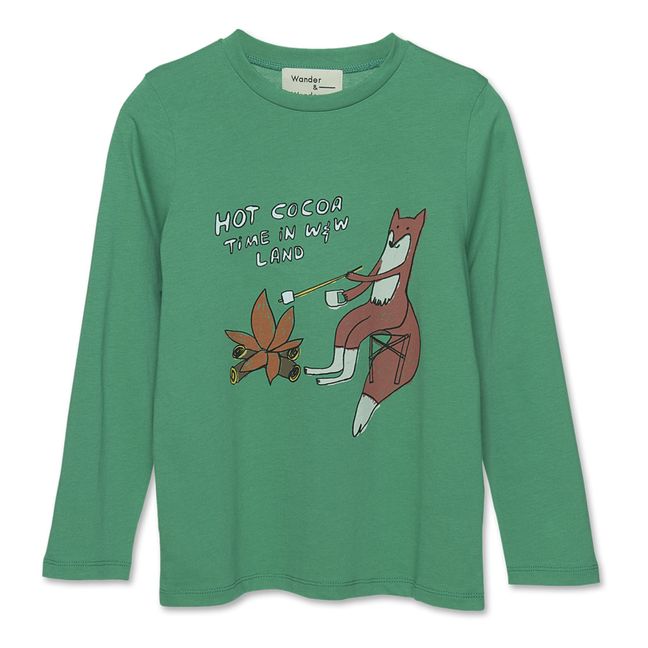 Maglietta in cotone biologico Fox | Verde