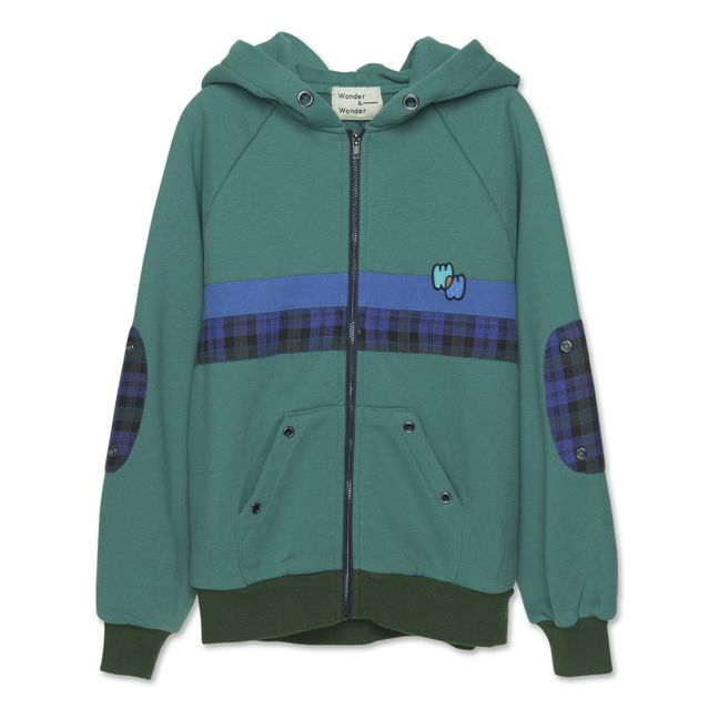 Sweat à Capuche Zippé | Vert émeraude