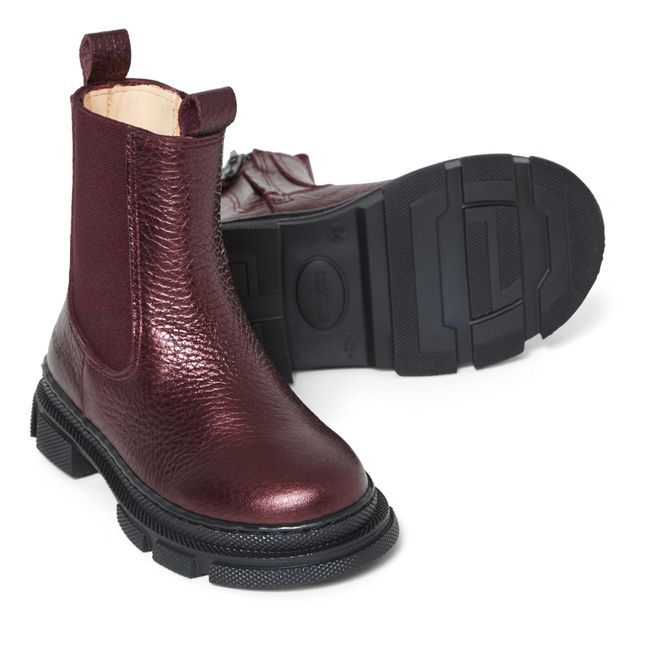 Zip-Up Chelsea Boots | Burgundy