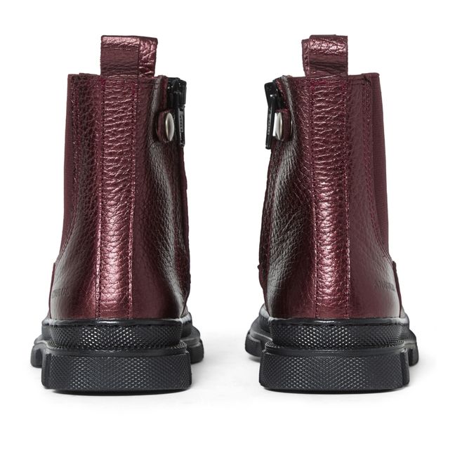 Zip-Up Chelsea Boots | Burgundy
