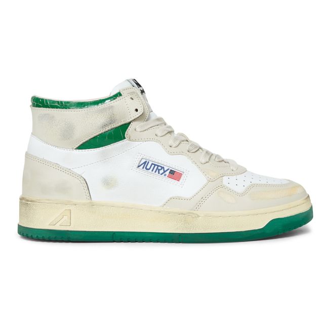 Crack Super Vintage Leather Sneakers | Verde