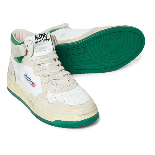 Crack Super Vintage Leather Sneakers | Verde