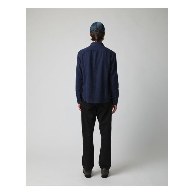 Recyceltes Flannel-Hemd | Nachtblau