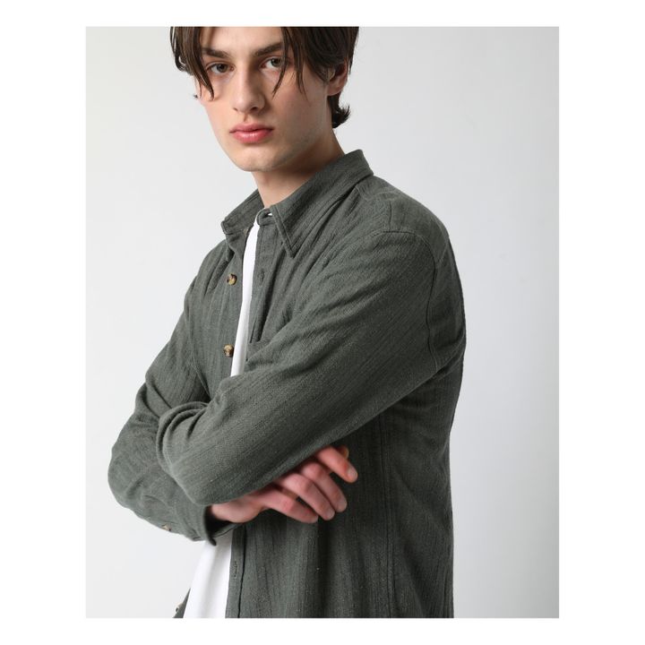 Slub shirt | Grey- Product image n°1