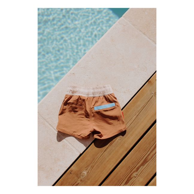 Mini Iced Coffee swim shorts | Light brown