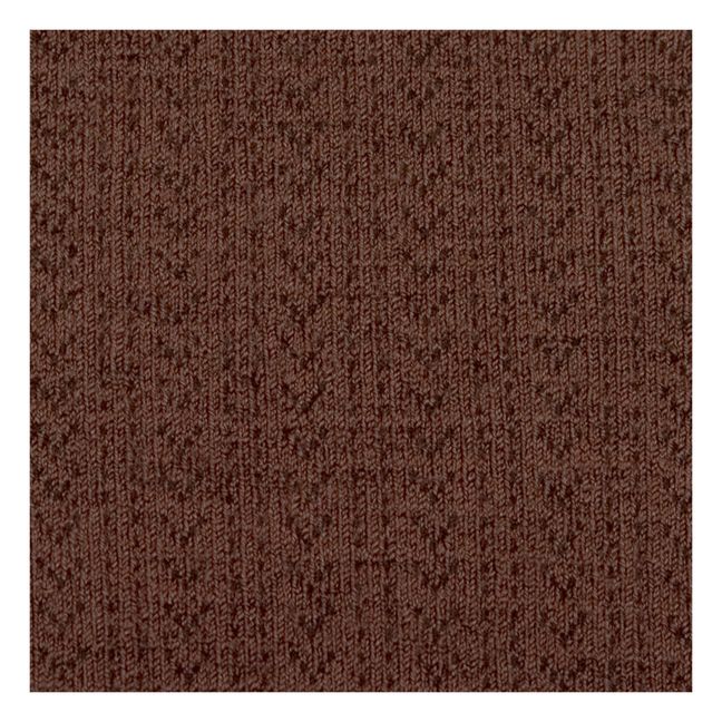 Collant Angélique in lana merino | Cioccolato