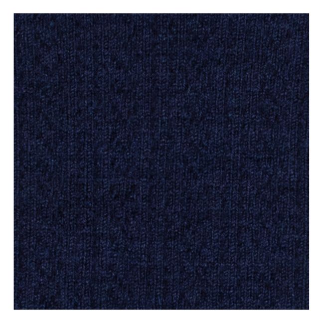 Angélique merino wool tights | Midnight blue