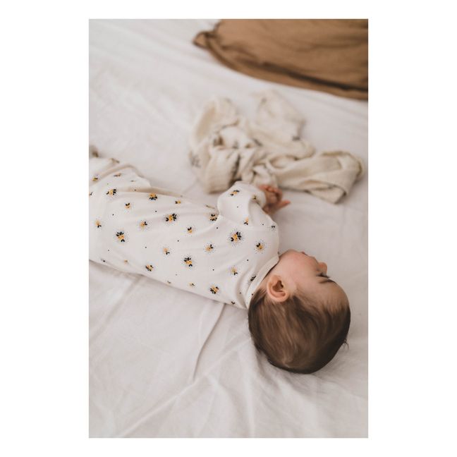 Pyjama mit Füßchen aus Jersey Amalia Apfel | Gelb