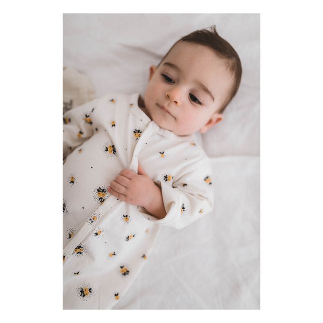 Pyjama mit Füßchen aus Jersey Amalia Apfel | Gelb