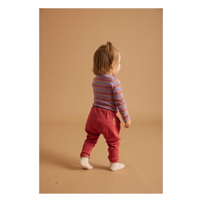 Body Coton Bio Rayé Bob | Violet