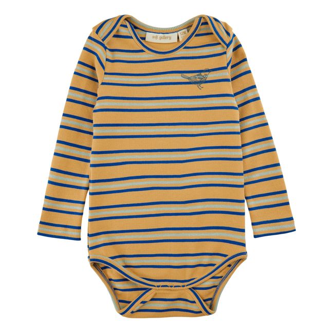 Body Coton Bio Rayé Bob | Curry