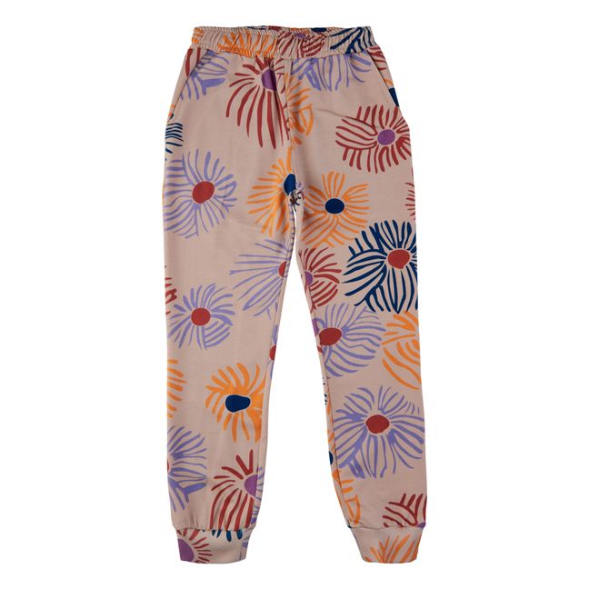 Charline Organic Cotton Floral Joggers | Pink