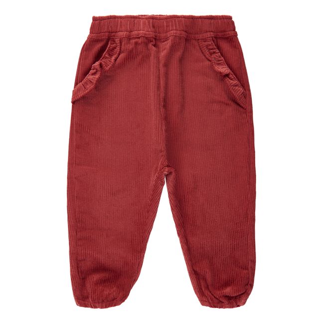 Macy Corduroy Trousers | Raspberry red