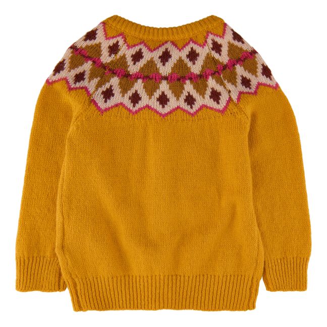 Mira Organic Cotton Wool Cardigan | Ochre