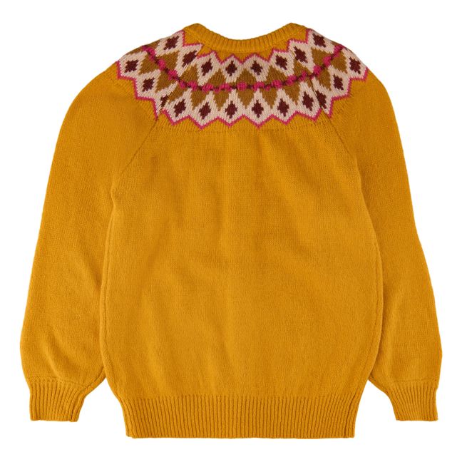 Cardigan Laine Coton Bio Mira | Ocre