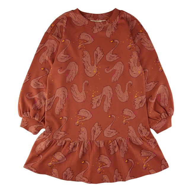 Kleid aus Bio-Baumwolle Manuella | Terracotta