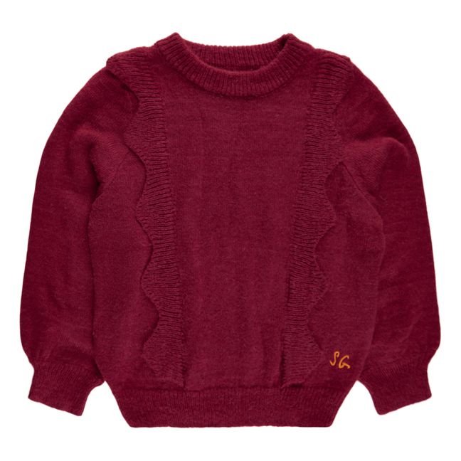 Megan Recycled Sweatshirt | Dark red
