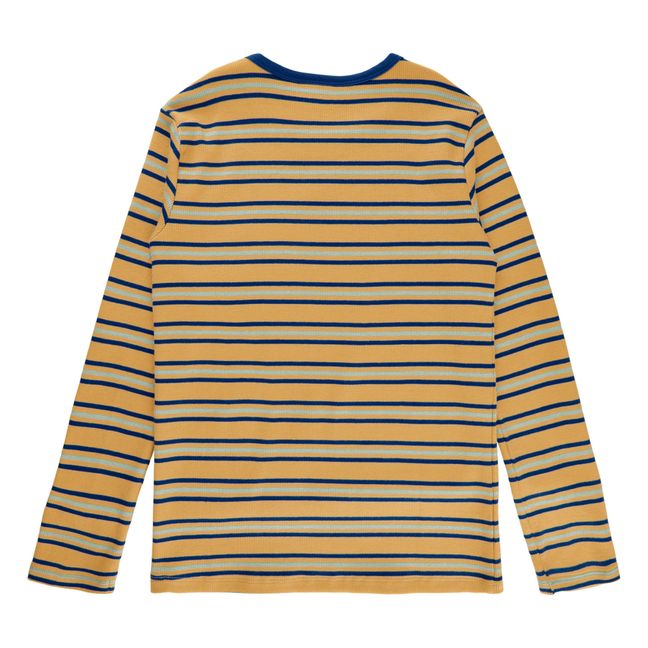 T-Shirt Coton Bio Rayé Marius | Curry