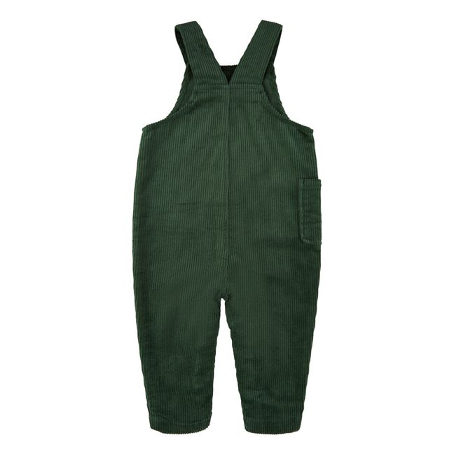 Mikey Corduroy Dungarees | Chrome green