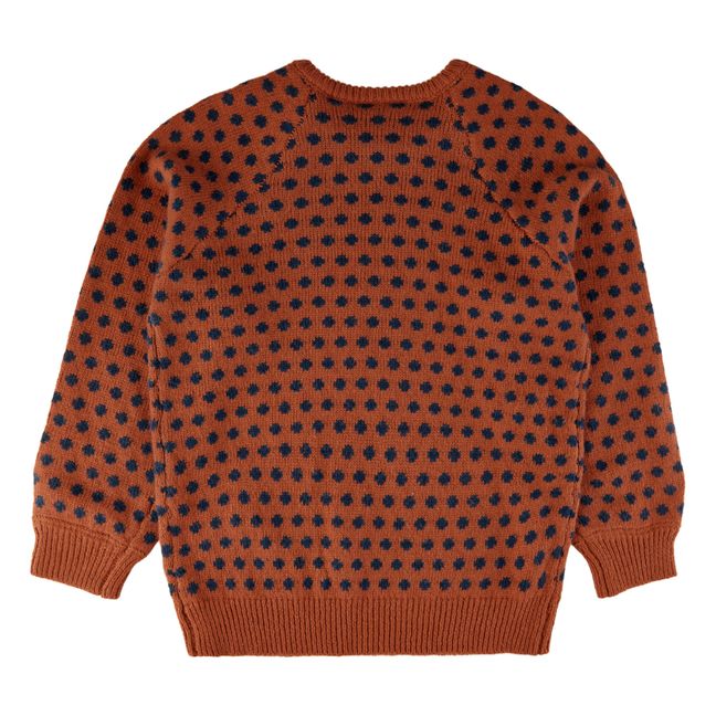 Jersey de punto de lana y algodón ecológico Miller | Terracotta