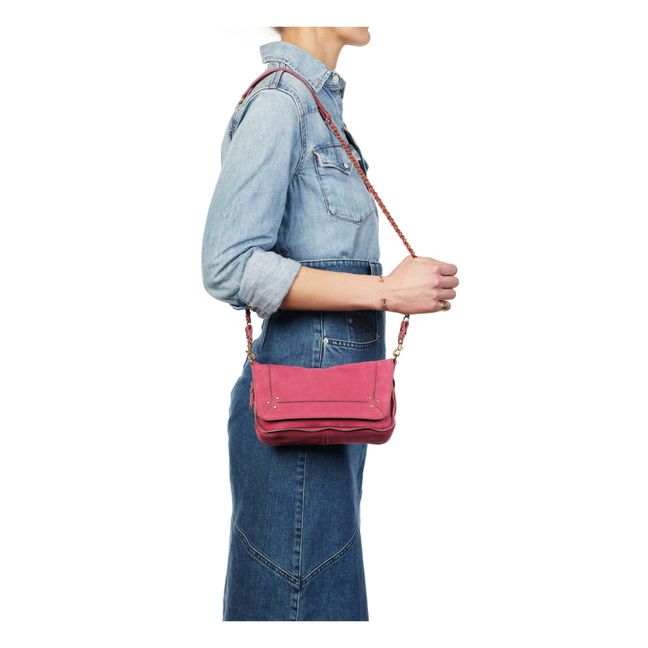 Bobi Bullcalf Leather Handbag - S | Raspberry red